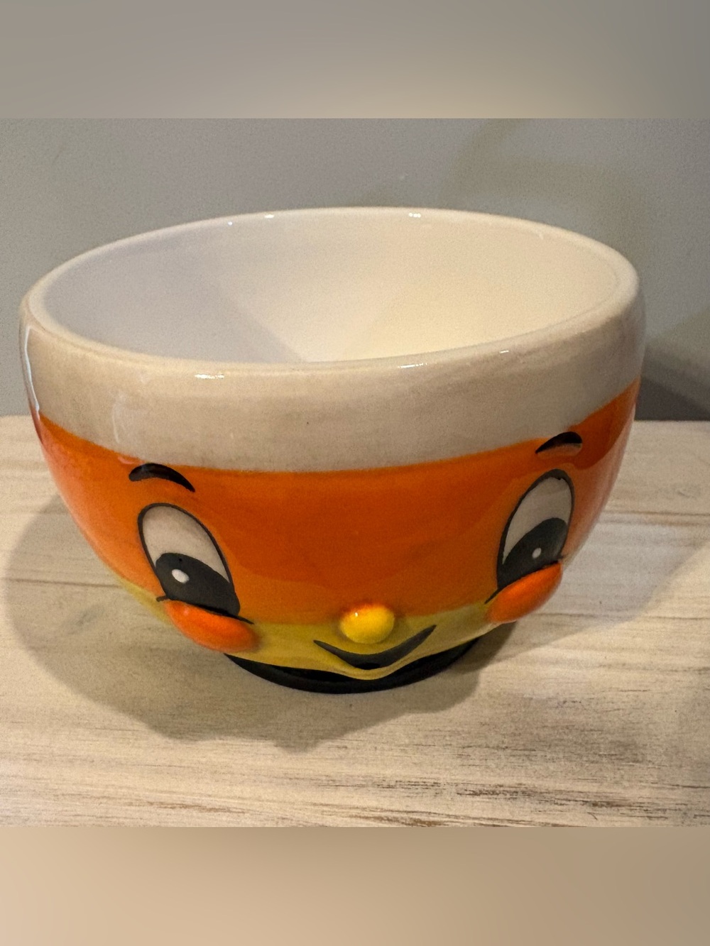 Johanna Parker Luna Ceramic Decorative Bowl - Playful Face Design